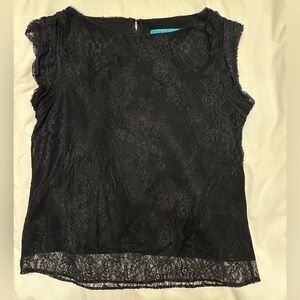 Alice + Olivia Black Lace Top